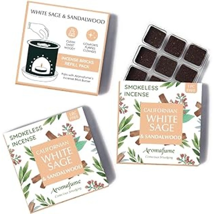 White Sage & Sandalwood incense bricks Aromafume