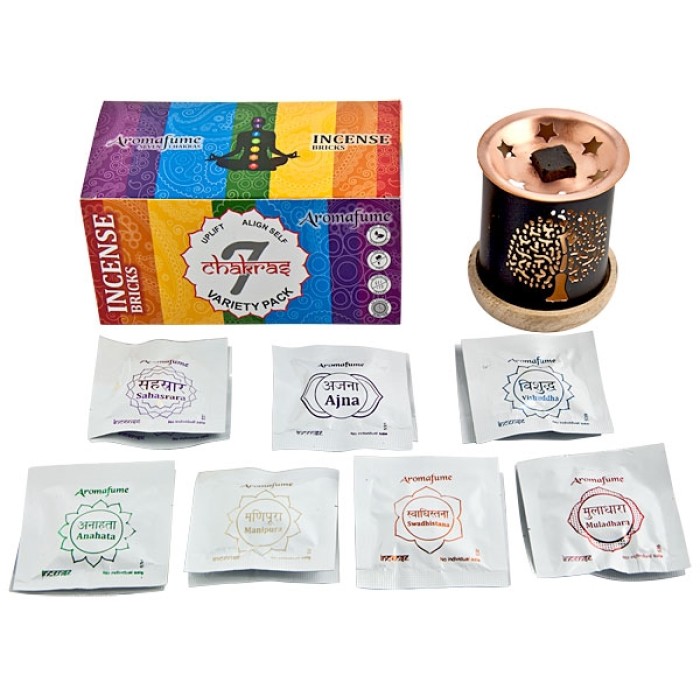 Ensemble de briques d'encens 7 Chakras Aromafume