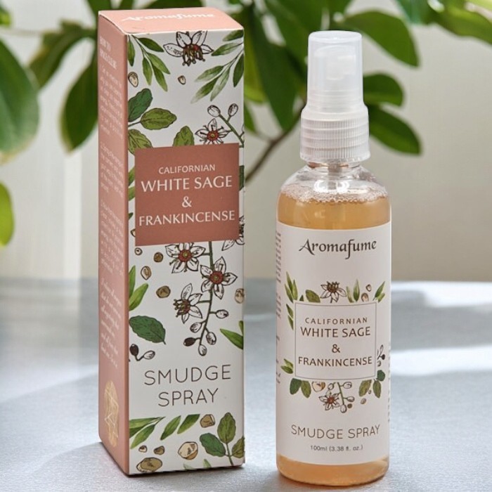 Parfum d'ambiance sauge blanche Californienne et oliban Aromafume